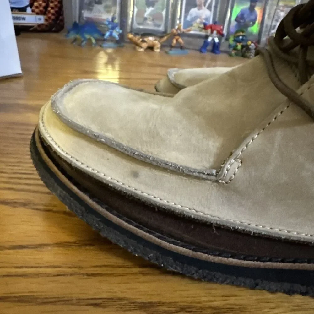 Timberland Mens Tan Leather/Suede Moc Toe Chukka Boots Size 10M See Pictures